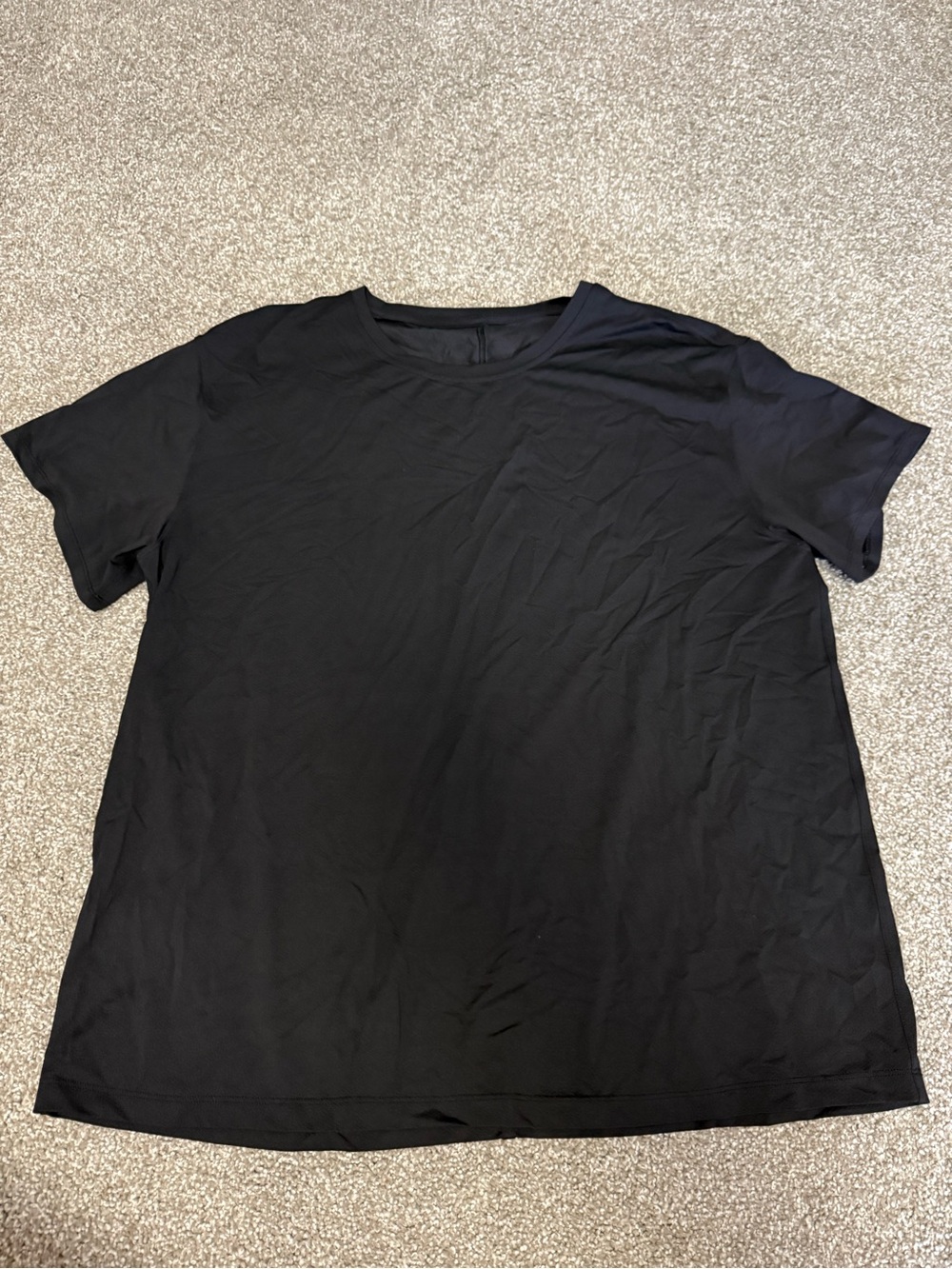 Women's Black Crew Neck Short Sleeve Shirt - Classic Casual Tee
